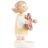 Flax Haired Children Girl with Gingerbread - 5 cm / 2 inch