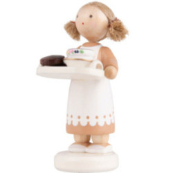Flax Haired Children Chocolate Girl - 5 cm / 2 inch