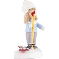 Flax Haired Children Boy on Ski - 5 cm / 2 inch