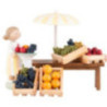 Flax Haired Children Fruit Vendor - 5 cm / 2 inch