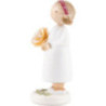 Flower Fairy Girl with Rose, Yellow - 5 cm / 2 inch