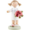 Blumenfee Mädchen mit Blumenstrauß - 5 cm