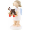 Flax Haired Angel with Little Horse - 5 cm / 2 inch
