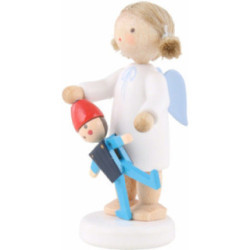 Flax Haired Angel with Jumping Jack - 5 cm / 2 inch