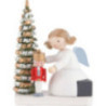 Flax Haired Angel with Nutcracker at the Christmas Tree - 5 cm / 2 inch