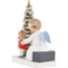 Flax Haired Angel with Nutcracker at the Christmas Tree - 5 cm / 2 inch