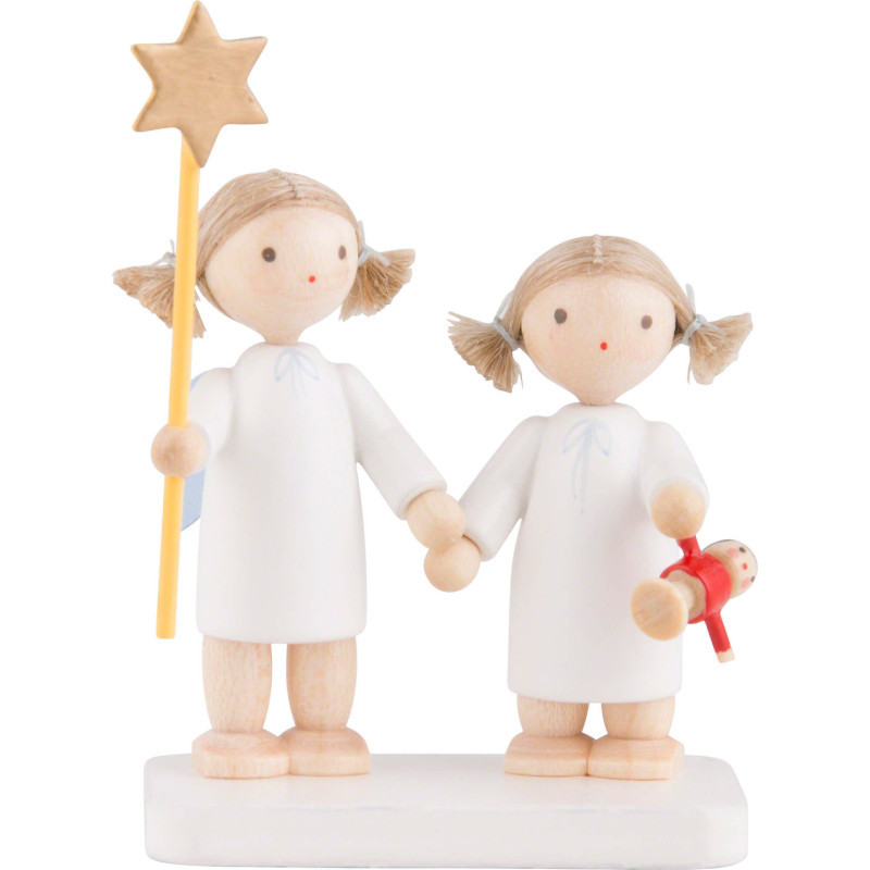 Flax Haired Angels "Siblings" - 5 cm / 2 inch