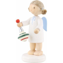 Flax Haired Angel with Humming Top - 5 cm / 2 inch