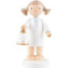 Flax Haired Angel with Bell - 5 cm / 2 inch