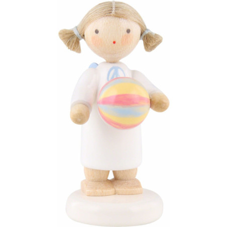 Flax Haired Angel with Ball - 5 cm / 2 inch