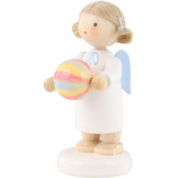 Flachshaarengel mit Ball - 5 cm