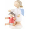 Flachshaarengel mit Puppe - 5 cm