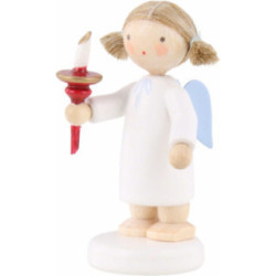 Flax Haired Angel with Candle - 5 cm / 2 inch