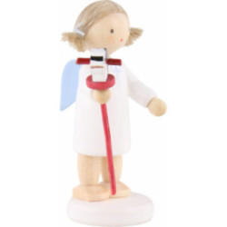 Flax Haired Angel with Hobby Horse - 5 cm / 2 inch