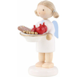 Flax Haired Angel with St. Nick Plate - 5 cm / 2 inch