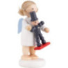 Flax Haired Angel with Plum Man - 5 cm / 2 inch