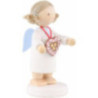 Flax Haired Angel with Ginger Bread Heart - 5 cm / 2 inch