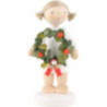 Flachshaarengel mit Weihnachtskranz - 5 cm