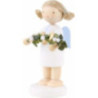Flax Haired Angel with Mistletoe - 5 cm / 2 inch