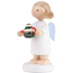 Flax Haired Angel with Tea Pot - 5 cm / 2 inch
