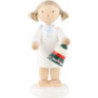 Flax Haired Angel with Table Bell - 5 cm / 2 inch