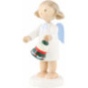 Flax Haired Angel with Table Bell - 5 cm / 2 inch