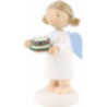 Flax Haired Angel with Tea Cup - 5 cm / 2 inch