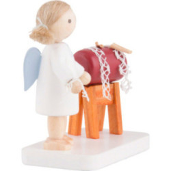 Flachshaarengel mit Klöppelsack - 5 cm