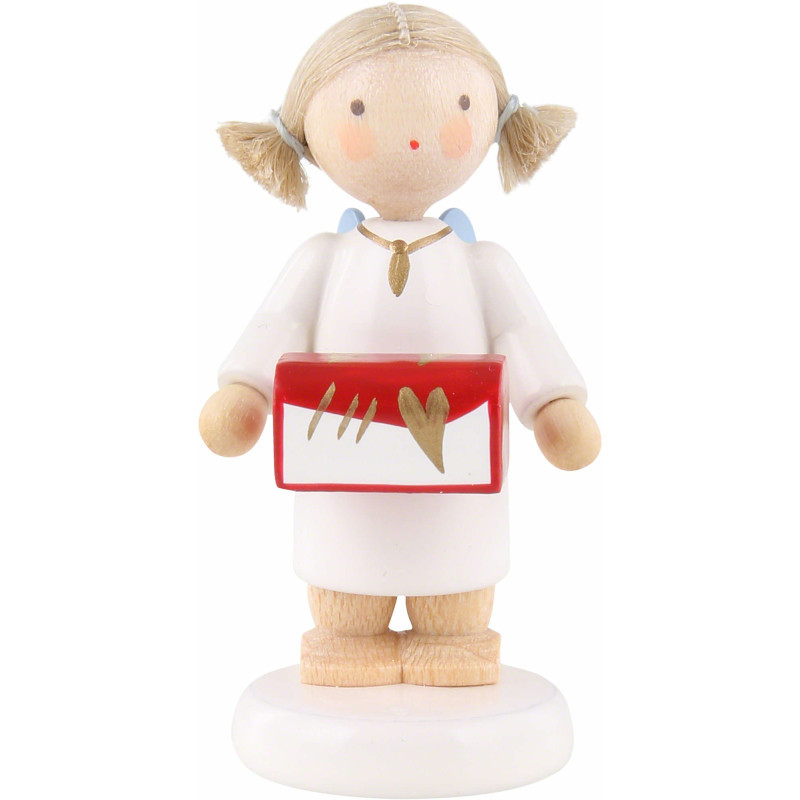Flax Haired Angel with Jewel Case - 5 cm / 2 inch