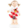 Flax Haired Angel with Christmas Tree (24) - 5 cm / 2 inch