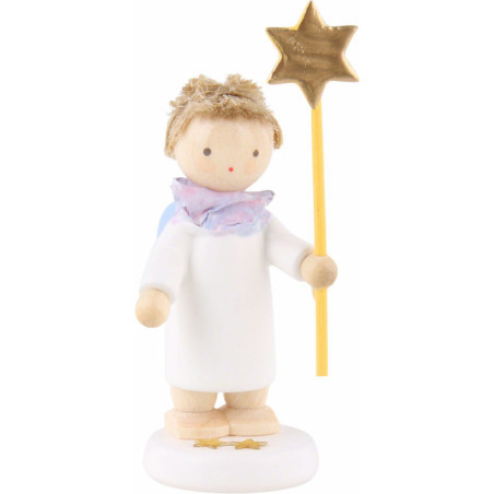 Flachshaarengel mit Stern 2015 - 5 cm