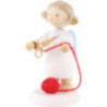 Flax Haired Angel with Scissors and Ball of Wool - 5 cm / 2 inch