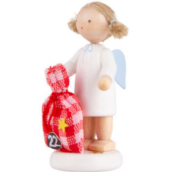 Flax Haired Angel with Little Sack (22) - 5 cm / 2 inch