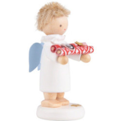 Flachshaarengel mit Geschenkpapier (9) - 5 cm