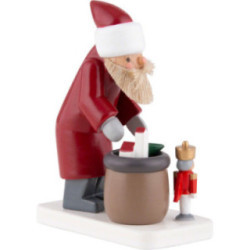 Weihnachtsmann mit Spielzeug - 7,5 cm