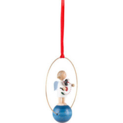 Tree Ornament - Angel with Rocking Horse - 7 cm / 2.8 inch