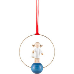 Tree Ornament - Angel with Bell - 7 cm / 2.8 inch