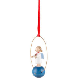 Christbaumschmuck Engel mit Lebkuchenherz - 7 cm