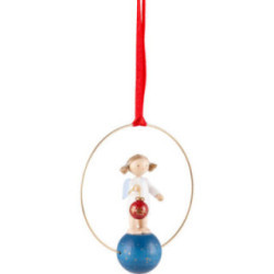Christbaumschmuck Engel mit Christbaumkugel - 7 cm