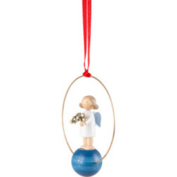 Tree Ornament - Angel with Mistletoe - 7 cm / 2.8 inch