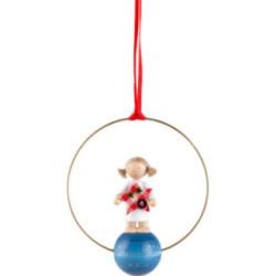 Tree Ornament - Angel with Star (1) - 7 cm / 2.8 inch