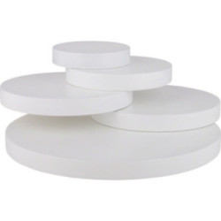 Steps with Five Disks, White - 10,5 cm / 4.1nch