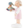 Flax Haired Children Girl with Punch, Colorful - 5 cm / 2 inch