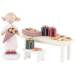 Flax Haired Children Chocolate Shopgirl - 5 cm / 2 inch