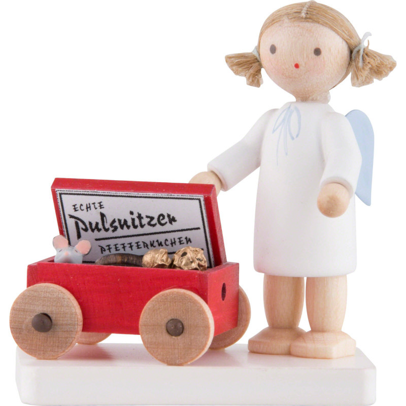 Flachshaarengel mit Pulsnitzer Pfefferkuchen - 5 cm