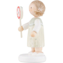 Flax Haired Children Girl with Lollipop - 5 cm / 2 inch