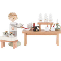 Flax Haired Herbal Pharmacy with Boy - 8 cm / 3.1 inch