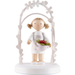 Flax Haired Children - Birthday Child with Strawberries - 7,5 cm / 3 inch