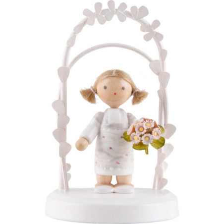 Flachshaarkinder Geburtstagskind mit Rosen - 7,5 cm