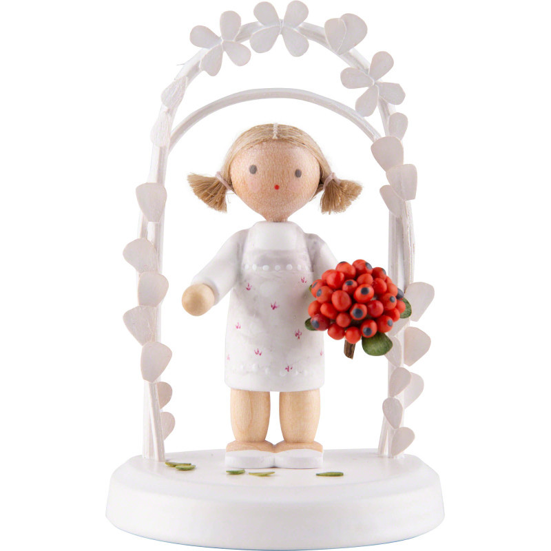 Flachshaarkinder Geburtstagskind mit Vogelbeeren - 7,5 cm